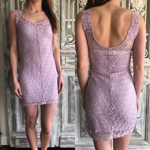 Free People Lavender lace bodycon dress